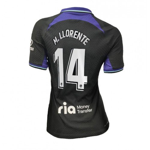 Atletico Madrid Marcos Llorente #14 Bortedrakt Kvinner 2022-23 Kortermet Atletico Madrid Marcos Llorente #14 Bortedrakt Kvinner 2022-23 Kortermet